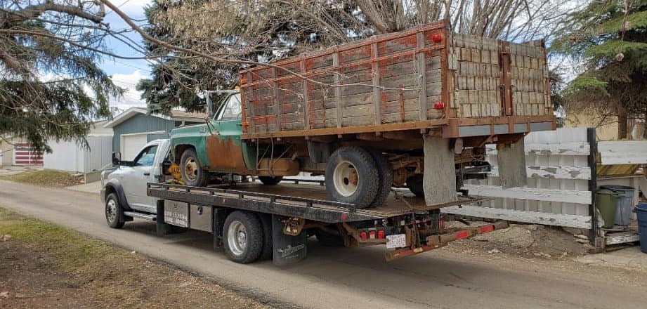 Vehicle prepared for responsible auto recycling in Edmonton